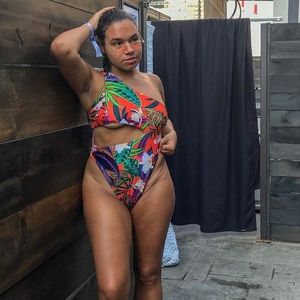 One Shoulder One Piece with Cut-Out and High Leg